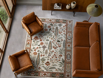 SAREN RUG - IVORY/MULTI - HAND TUFTED - WOOL