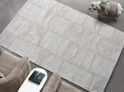 SYANNO-II RUG - COTTON/CHENILLE - TABLE TUFTED - IVORY