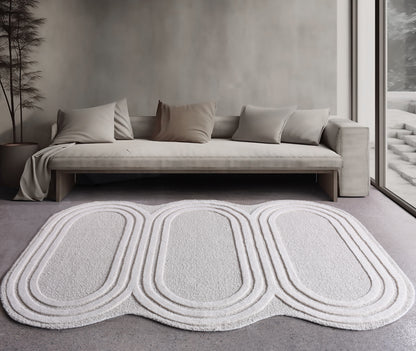 TAGUAI-II RUG - IVORY - HAND WOVEN/OVER TUFTED - WOOL