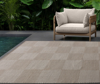 TALIANA RUG - IVORY/TAUPE - HAND WOVEN - POLYPROPYLENE