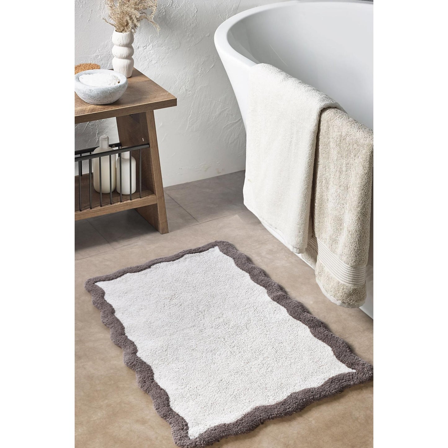 CANITAR-II BATH RUG - NATURAL/BROWN - COTTON- TABLE TUFTED