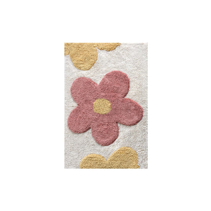 DIPINI BATH RUG - IVORY/BLUSH/YELLOW - COTTON - TABLE TUFTED