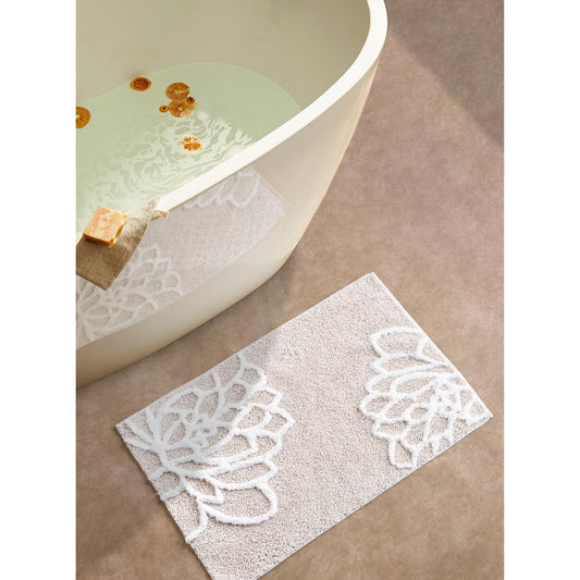 MANDURI BATH RUG - NATURAL/IVORY - COTTON - TABLE TUFTED