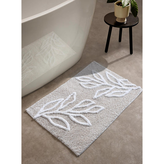 QUATA BATH RUG - NATURAL/IVORY - COTTON - TABLE TUFTED