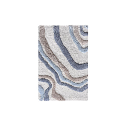 TAOLE BATH RUG - IVORY/BEIGE/BLUE - COTTON - TABLE TUFTED