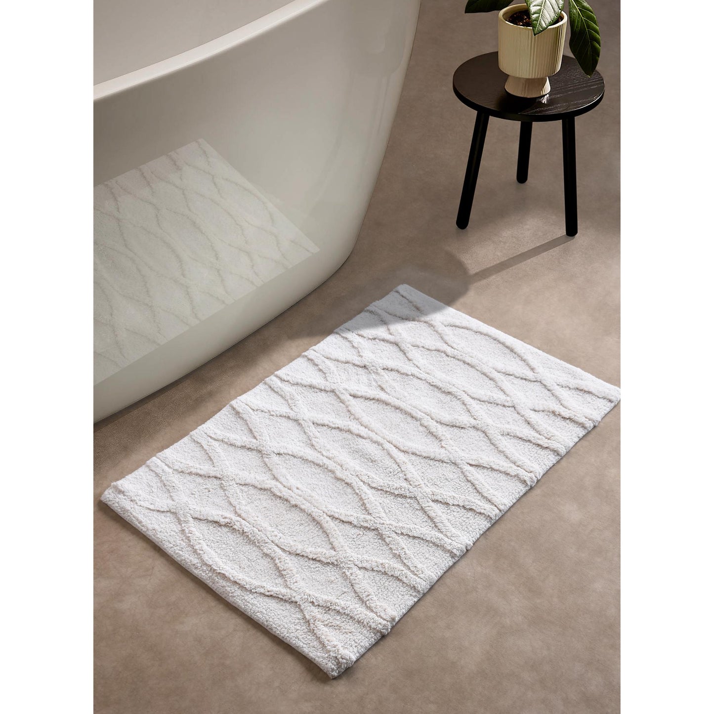 WECK BATH RUG - IVORY - COTTON- TABLE TUFTED