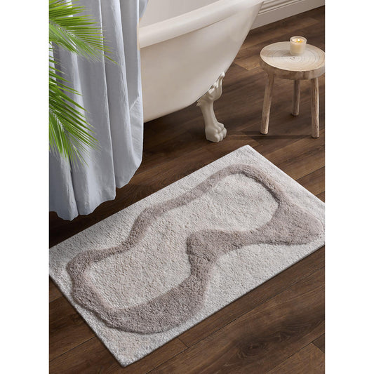 NKHOLI BATH RUG - IVORY/GREY - COTTON - TABLE TUFTED