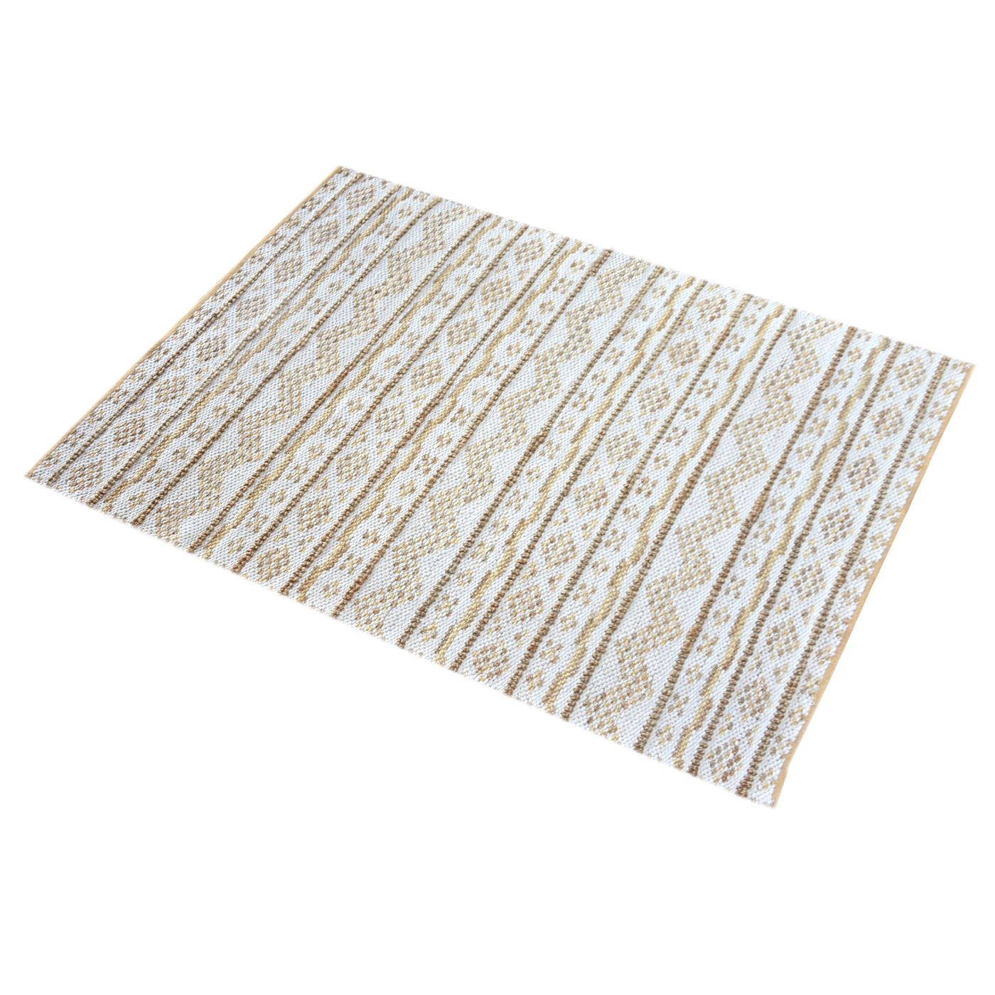 Area Rug, Bedroom Rug, Living Room Rug, Living Area Rug, Indian Rug, Office Carpet, Office Rug, Shop Rug Online, Hemp, Cotton, Natural White, Gold, , Geometrical