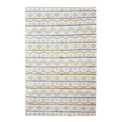 Area Rug, Bedroom Rug, Living Room Rug, Living Area Rug, Indian Rug, Office Carpet, Office Rug, Shop Rug Online, Hemp, Cotton, Natural White, Gold, , Geometrical