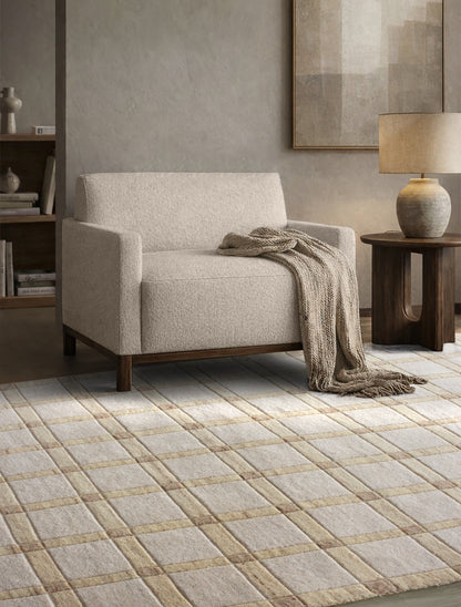 VIMMA RUG - WOOL - HAND WOVEN - IVORY/BEIGE