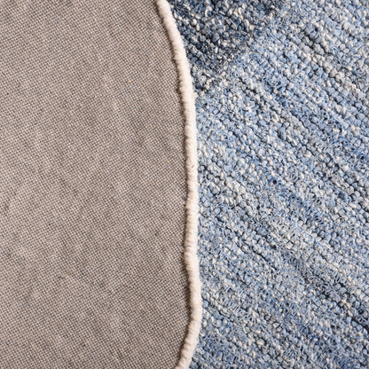 VINSON RUG - BLUE/IVORY - HAND TUFTED - WOOL/DENIM