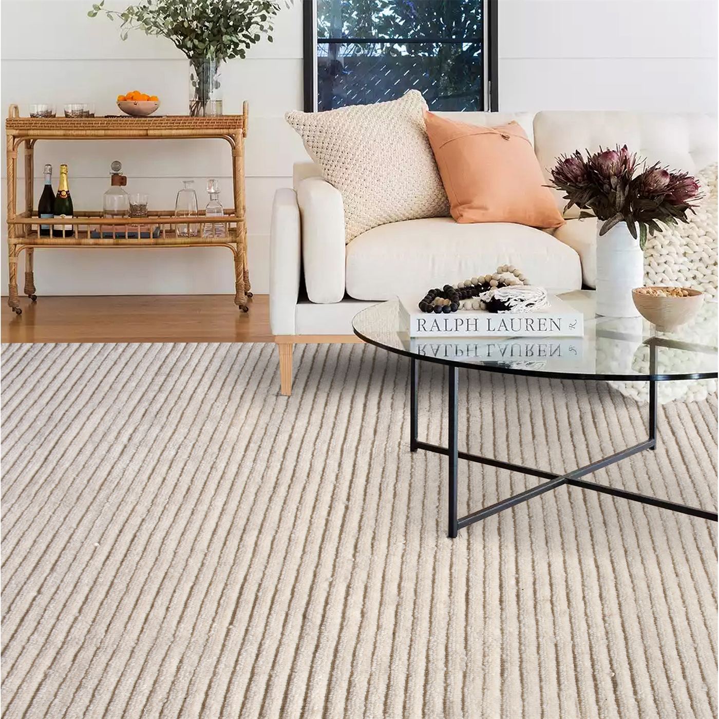 Area Rug, Bedroom Rug, Living Room Rug, Living Area Rug, Indian Rug, Office Carpet, Office Rug, Shop Rug Online, Nz Wool, Natural White, Hand woven, All Cut, Plain Solid