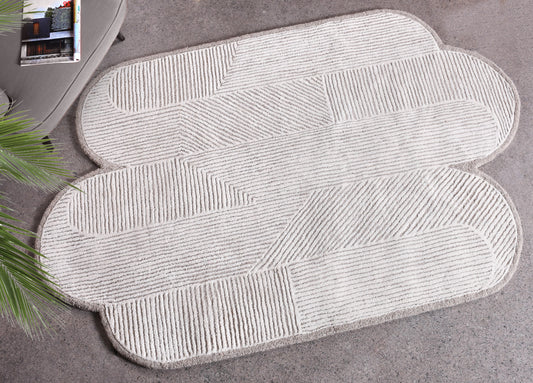 WYCHE RUG - IVORY/NATURAL/BEIGE - HAND TUFTED - WOOL
