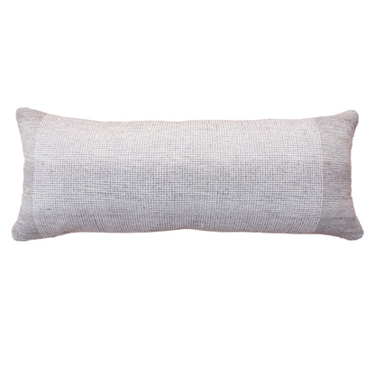 Backworth Lumber Cushion, 36x91 cm, Natural White, Wool, Hand Woven, Handwoven, Flat Weave