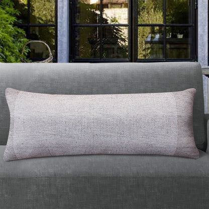Backworth Lumber Cushion, 36x91 cm, Natural White, Wool, Hand Woven, Handwoven, Flat Weave