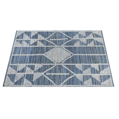 Area Rug, Bedroom Rug, Living Room Rug, Living Area Rug, Indian Rug, Office Carpet, Office Rug, Shop Rug Online, Wool, Denim, Blue, Pitloom, Flat Weave, Traditional