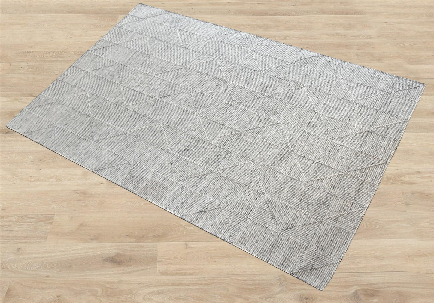 EMERY RUG - GREY/IVORY - WOOL
