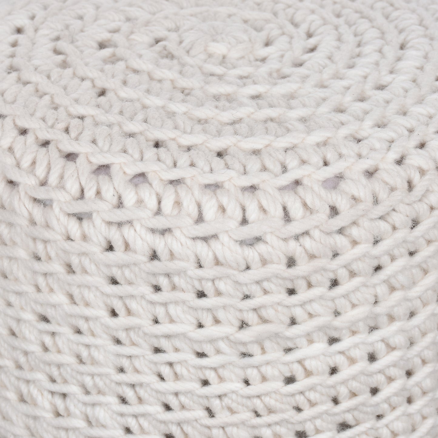 Montana Bar Stool, 40x40x70 cm, Natural White, Wool, Hand Knitted, Hm Knitted, Flat Weave