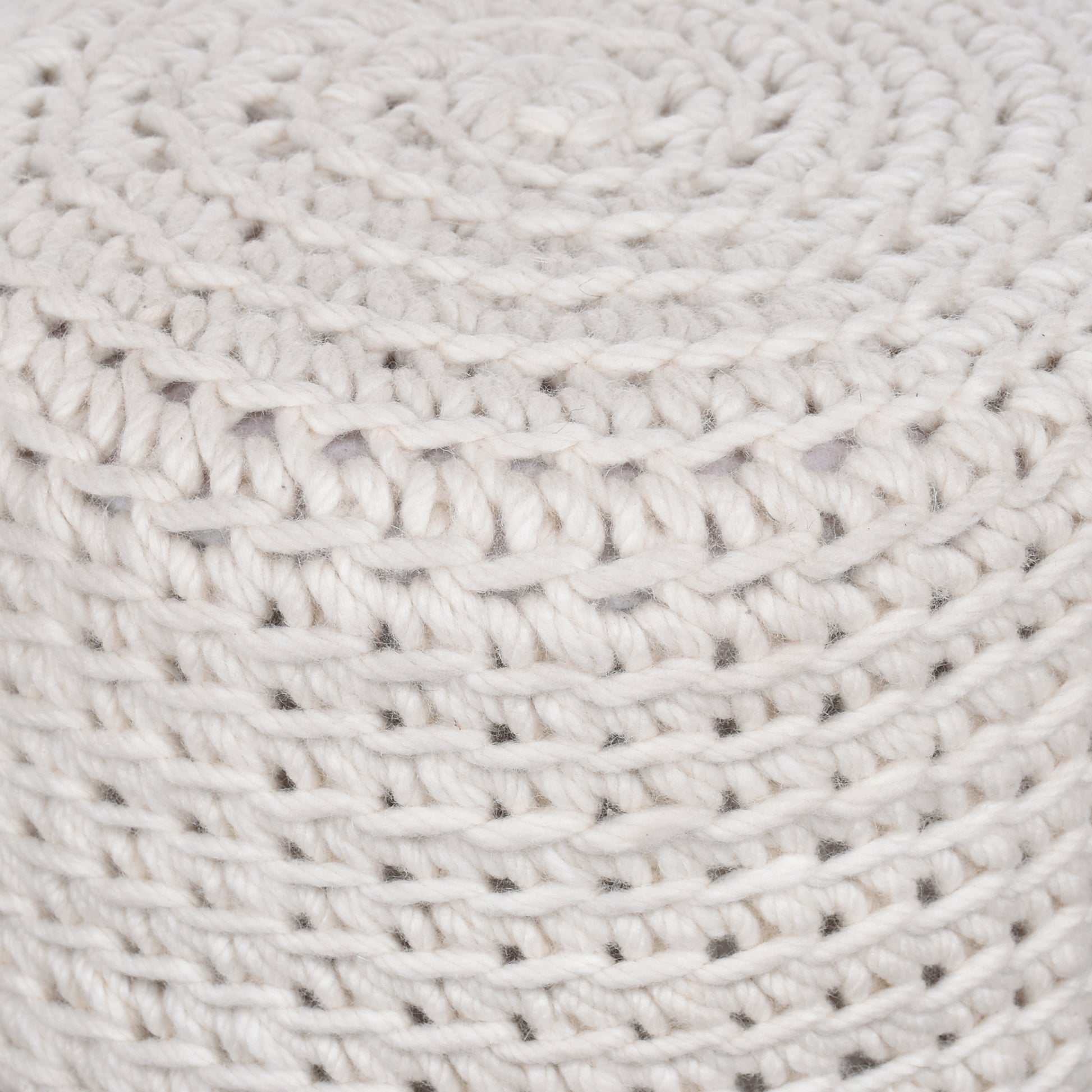 Montana Bar Stool, 40x40x70 cm, Natural White, Wool, Hand Knitted, Hm Knitted, Flat Weave