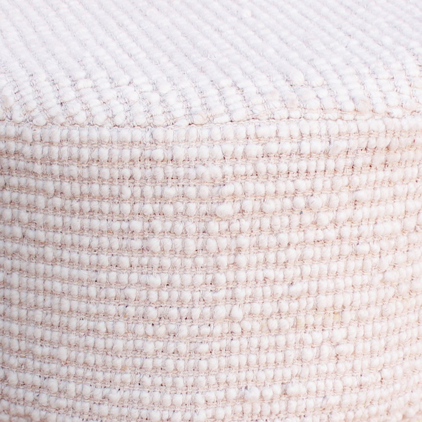 Spike Stool, 40x40x40 cm, Natural White, Wool, Hand Woven, Handwoven, All Loop